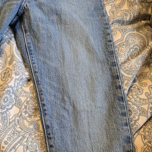 Women's Levi's Blue Denim Wedgie Straight Leg Fit Button Fly Ankle Jeans 28 - Picture 6 of 14